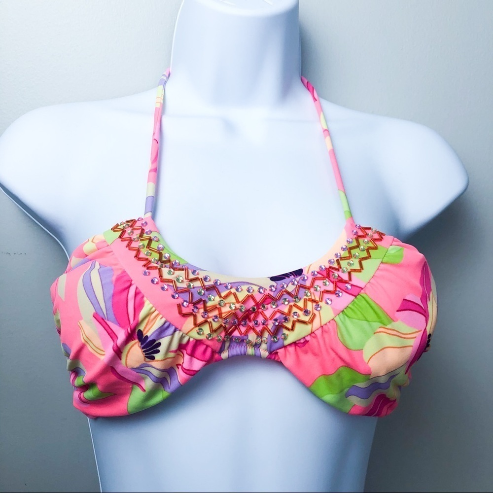 Victoria’s Secret Beaded Multicolor Bikini Top